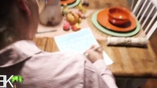 Karen gets bound up, gags on penis and double stuffed for being nosey