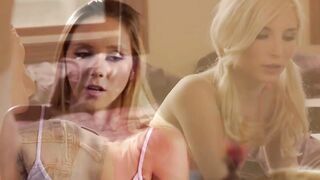Blonde dyke facesitter teenagers stepsis