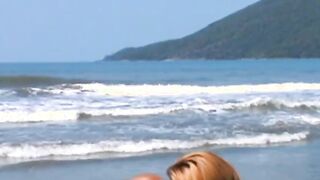 Carol Sampaio and Ane Ferrari have sex on the beach