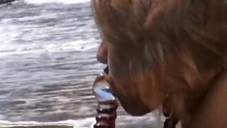 Carol Sampaio and Ane Ferrari have sex on the beach