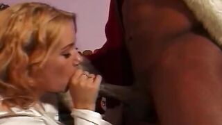 blond angel gets from african man seduced and screwed into her soak crack