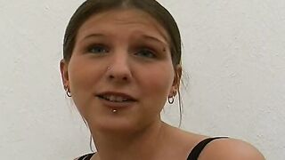 Pretty lusty German barely legal enjoy stuffing a sex toy deep into her muff