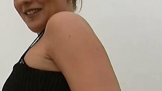 Pretty lusty German barely legal enjoy stuffing a sex toy deep into her muff