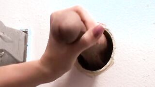 Big Boobed Blonde Dig Glory Hole Inside The Restroom
