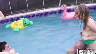 Mofos - Super Sexy Bombshell pool party sex party Slut two