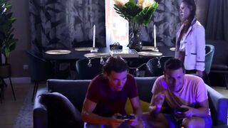 eastern college bimbo 3way pounded four Halloween by two fellows