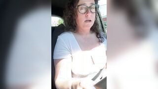Pretty Cougar Jizzes Rough into McDonald's Drive Thru with Lovense Lush Remote Control