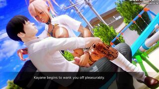 Waifu Academy | Incredible Slutty Pink Hair 18 With Huge Juicy Titted Risky Hand Job Inside Outside | My sexiest gameplay moments | Part #24