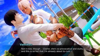 Waifu Academy | Incredible Slutty Pink Hair 18 With Huge Juicy Titted Risky Hand Job Inside Outside | My sexiest gameplay moments | Part #24
