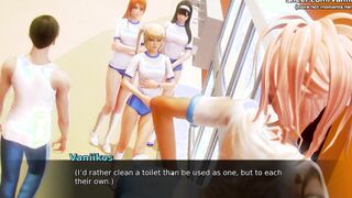 Waifu Academy | Incredible Slutty Pink Hair 18 With Huge Juicy Titted Risky Hand Job Inside Outside | My sexiest gameplay moments | Part #24