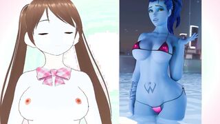 Try Not To Cum Challenge to Anime Overwatch (Rule 34, Lewd VTuber)