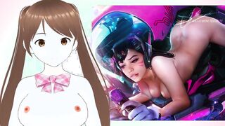 Try Not To Cum Challenge to Anime Overwatch (Rule 34, Lewd VTuber)