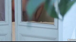 Super 18 yo Destiny Blonde is caught fucking her BF on camera