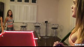 four young turned on party-bimbos banged into sex party & share gigantic hard-penis