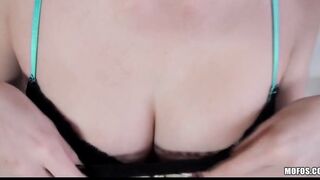 Incredibly Bombshell & huge tit petite 18 blonde slut toy-fucks snatch