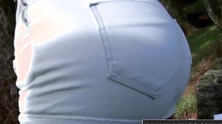 Reality Kings - Latina teen yo Angel Lima shows off her tan lines and long melons