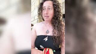 Trying to Swallow a Smoothie into Outside with REMOTE CONTROL SEX DILDO Orgasming inside the Mall