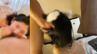 [japanese animated cat cosplay]”have sex with a fan”Blowjob while calling a fan's name
