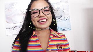 Porn power lovers Francesca Le and Mark Wood 3some boned sesh with shy barely legal Summer Col