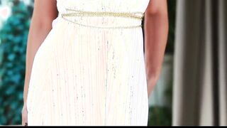 Irresistible dark hair Sunny Leon gets nude off her sun dress