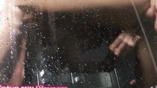 Small titties, toys and a beauty shower