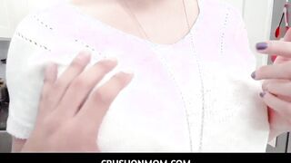 Huge Melons Blonde cougar Stepmom Bent Over Sink Plowed By Stepson