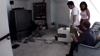 A Cutie and dirty sex sex tape featuring bimbos with long hooters with
