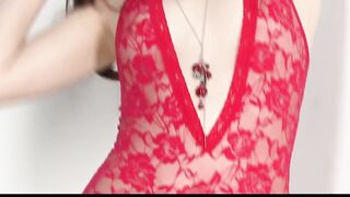 Slutty Hot turned on red-oral sex inside lingerie fucks wet pussy with sex toy