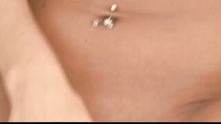 sexy dark hair Goddess finger-fucks her tight wet vagina