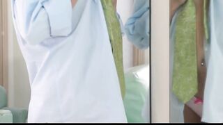 Young petite cute blonde in bikini rubs wet tight cunt to orgasm