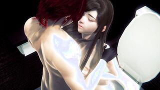 Animated uncensored 3d -Lili sex into university bathroom - Japanese oriental Manga Hentai Video Game Porn