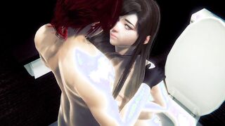 Animated uncensored 3d -Lili sex into university bathroom - Japanese oriental Manga Hentai Video Game Porn