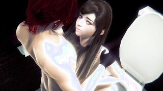 Animated uncensored 3d -Lili sex into university bathroom - Japanese oriental Manga Hentai Video Game Porn
