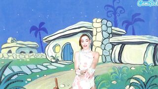 Adorable Teens Cosplay As Wilma Flintstone Masturbates And Blows Long Penis