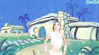 Adorable Teens Cosplay As Wilma Flintstone Masturbates And Blows Long Penis