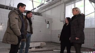 German mom Tatjana Young and Teenagers Elisa18 talk to Swinger Foursome