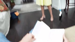 Vivianne DeSilva invited Nicky Rebel to brush and squeeze her giant boobs