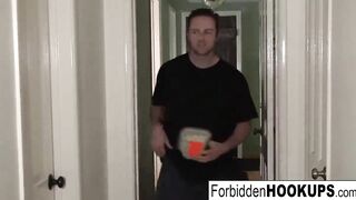 Delivery bro hooks up with his step sister!
