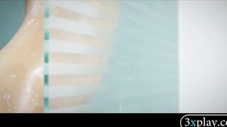 Goddess goddess Lauren Crist solo inside the shower