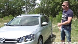 Fucking a muslim into the bushes