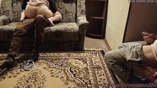 Your mistress is busy now. Wait cuckold