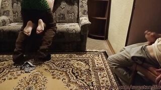 Your mistress is busy now. Wait cuckold