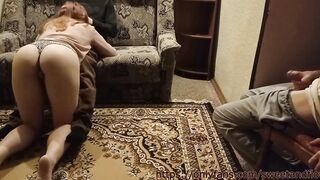 Your mistress is busy now. Wait cuckold