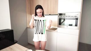 Adorable step daughter Sasha wants you to mount her tight snatch
