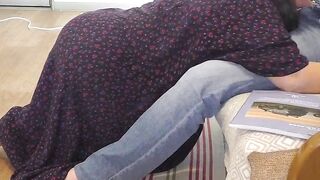 Cougar gave son a bj and stretched her booty for anal