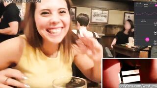 Outdoor orgasm into a pub with the lovense lush | Western dude & Mia Natalia Scene