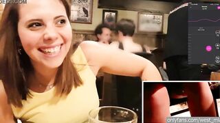 Outdoor orgasm into a pub with the lovense lush | Western dude & Mia Natalia Scene