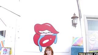 TRUE ANAL Curvy red head Lauren Phillips takes a penis up her long ass