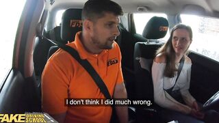 Fake Driving School Dark Haired with Great Titties Plowed During Lesson