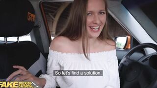 Fake Driving School Dark Haired with Great Titties Plowed During Lesson